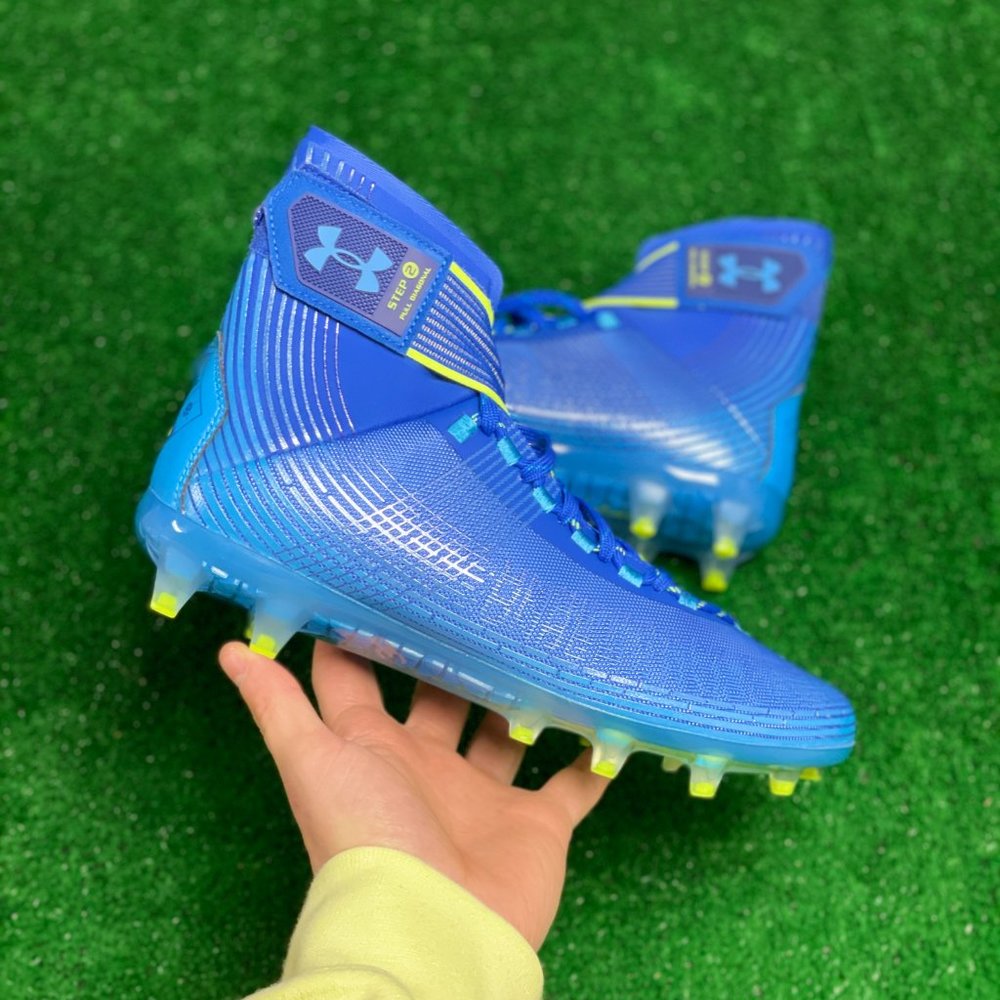 Under Armour Highlight MC High Mens Football Cleats Blue 3026577-400 NEW Sz 9